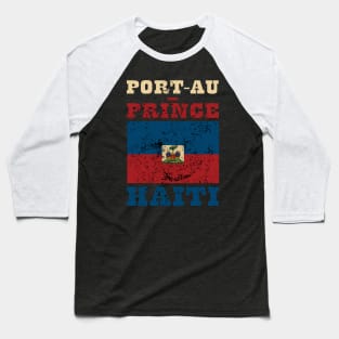 Flag of Haiti Baseball T-Shirt